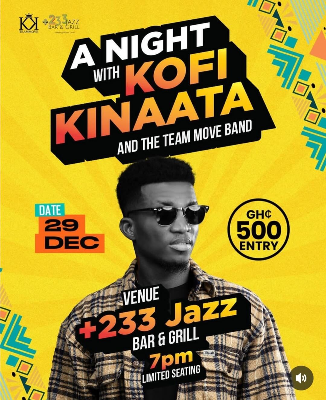 A NIGHT WITH KOFI KINAATA  - Event Image