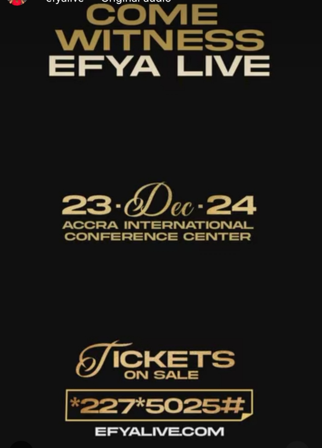 EFYA LIVE - Event Image