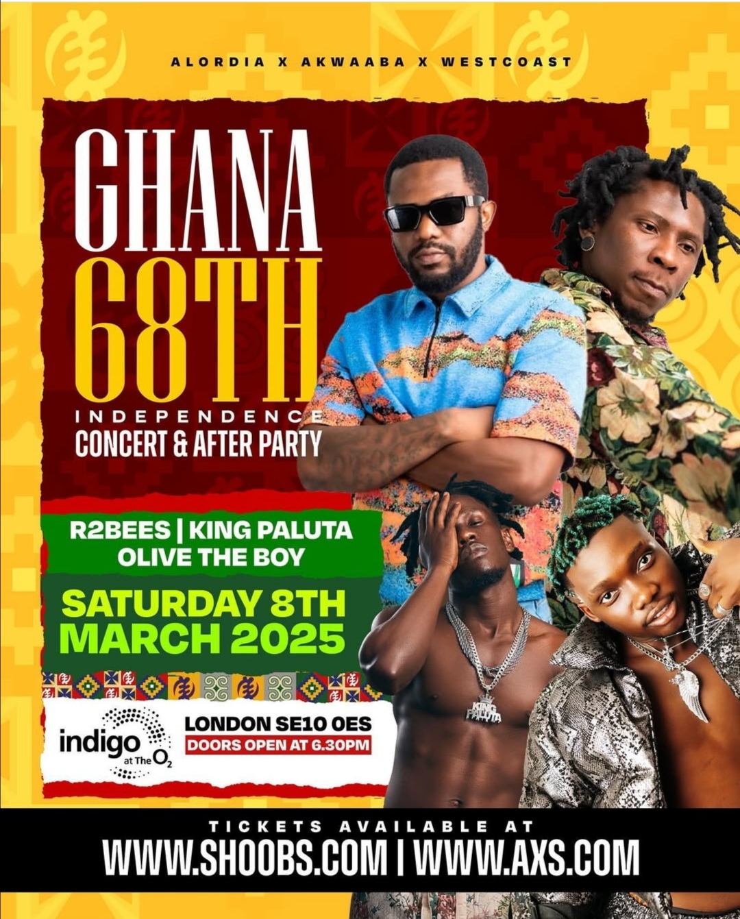 GHANA 68TH INDEPENDENCE CONCERT AND AFTER PARTY - Event Image