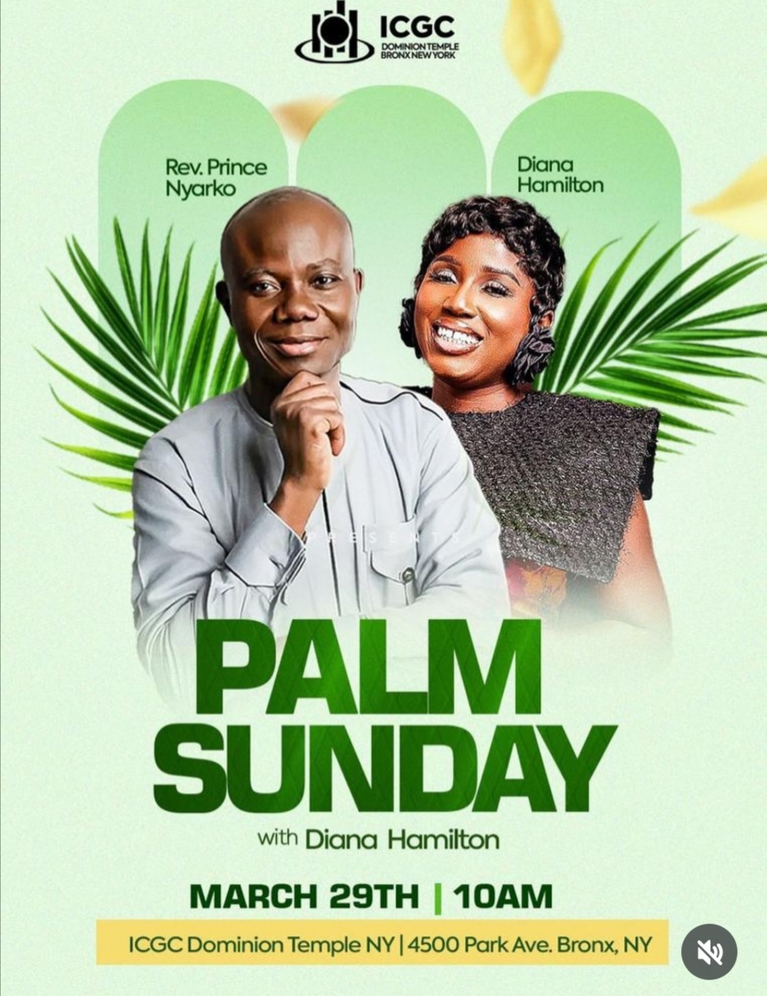 PALM SUNDAY WITH DIANA HAMILTON - Event Image